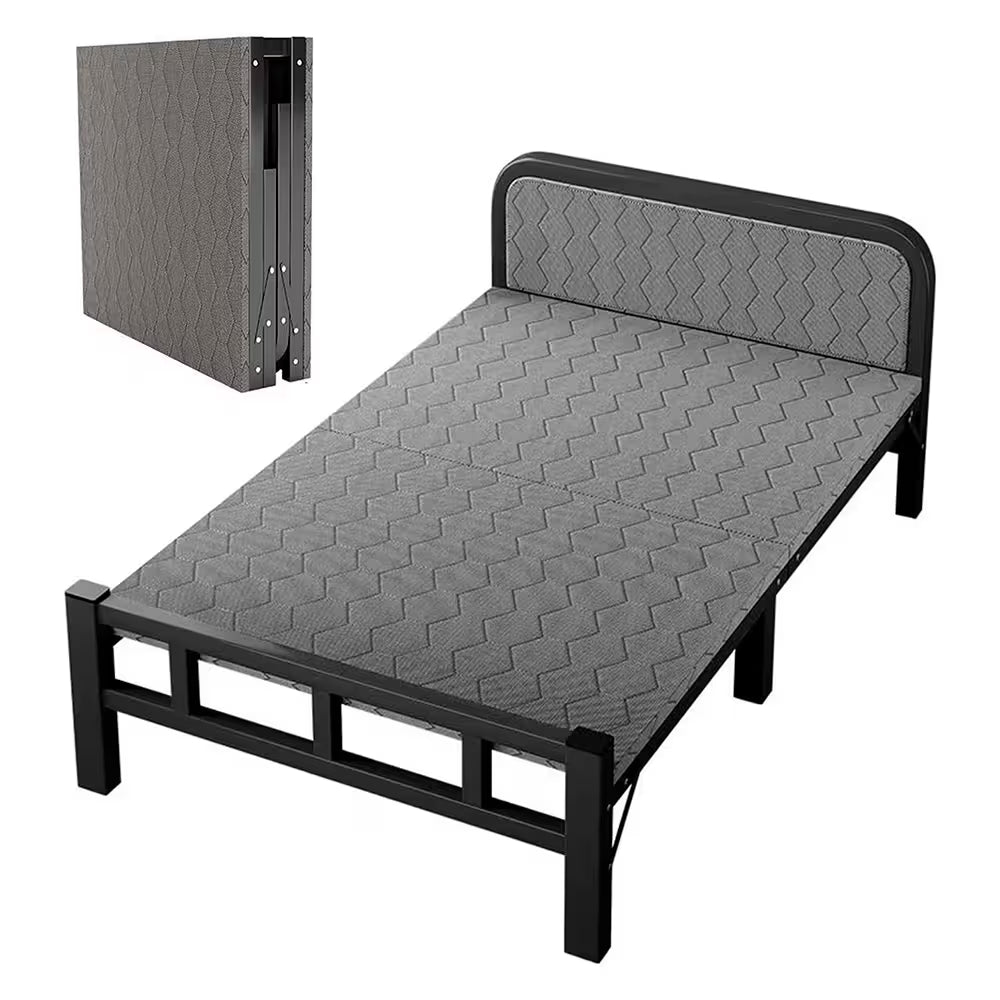 Cama Plegable Acero 1 Plaza con Colchón 189x90cm