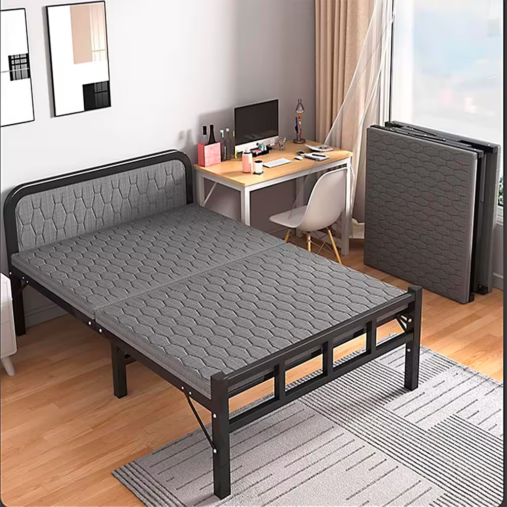 Cama Plegable Acero 1 Plaza con Colchón 189x90cm