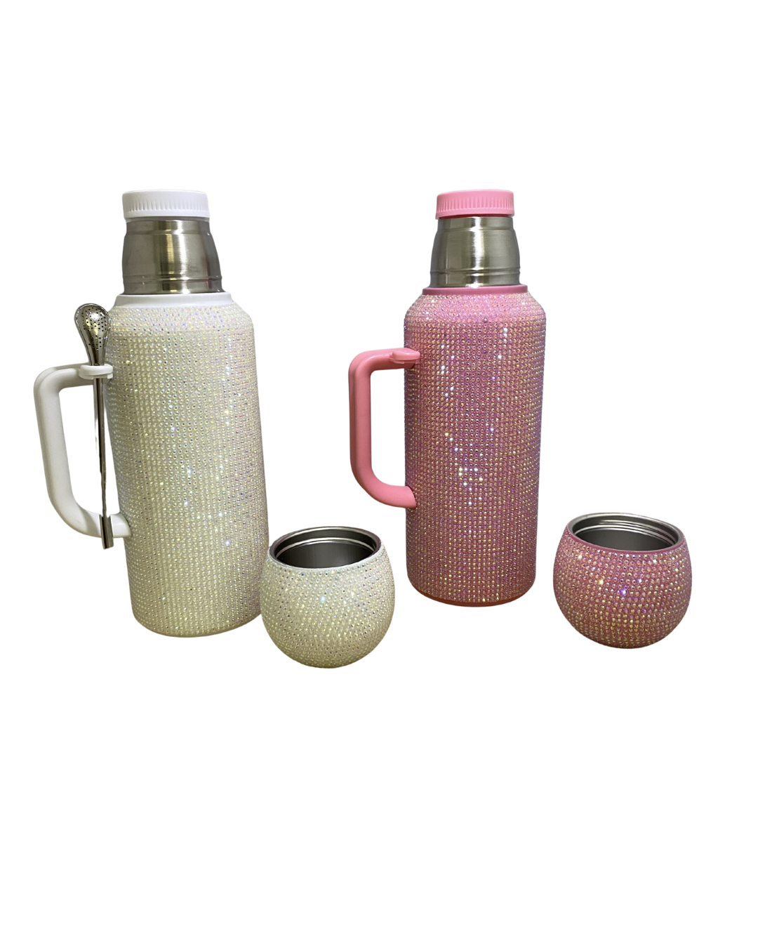 Set de termo + mate y bombilla de brillos