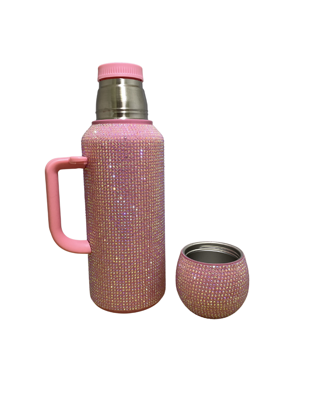 Set de termo + mate y bombilla de brillos