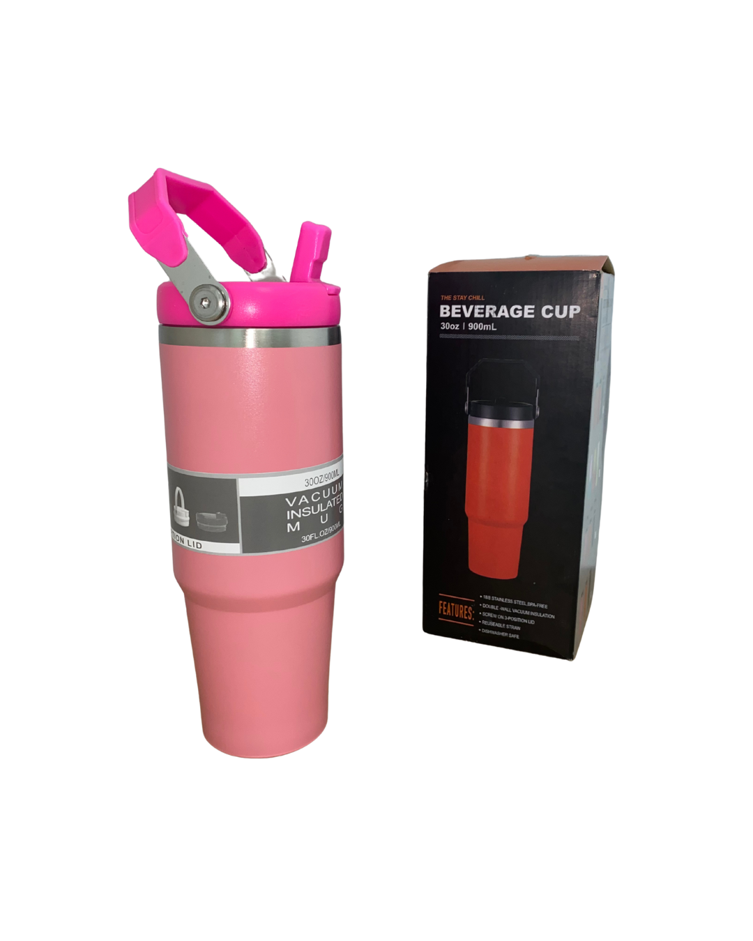 Termo Vaso Térmico Acero Inoxidable 900 Ml Antiderrame