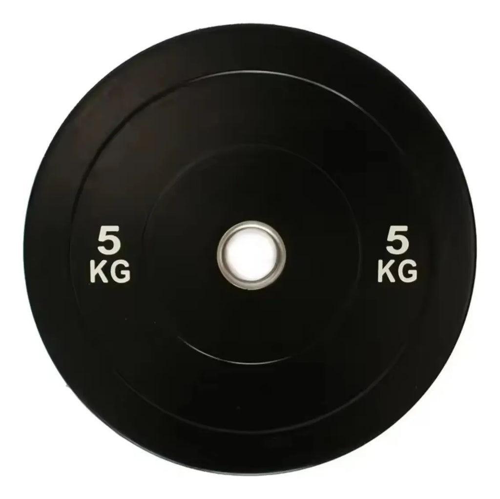 Disco Olímpico Bumper 5kg Negro