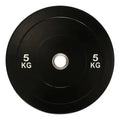 Disco Olímpico Bumper 5kg Negro
