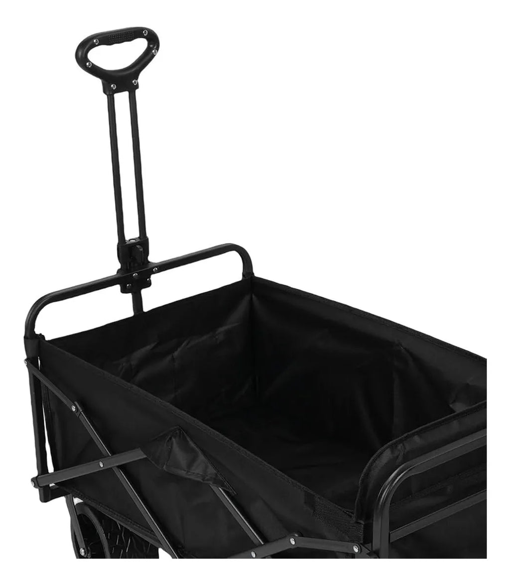 Carrito De 4 Ruedas Plegable Para Exteriores Camping o Playa Negro
