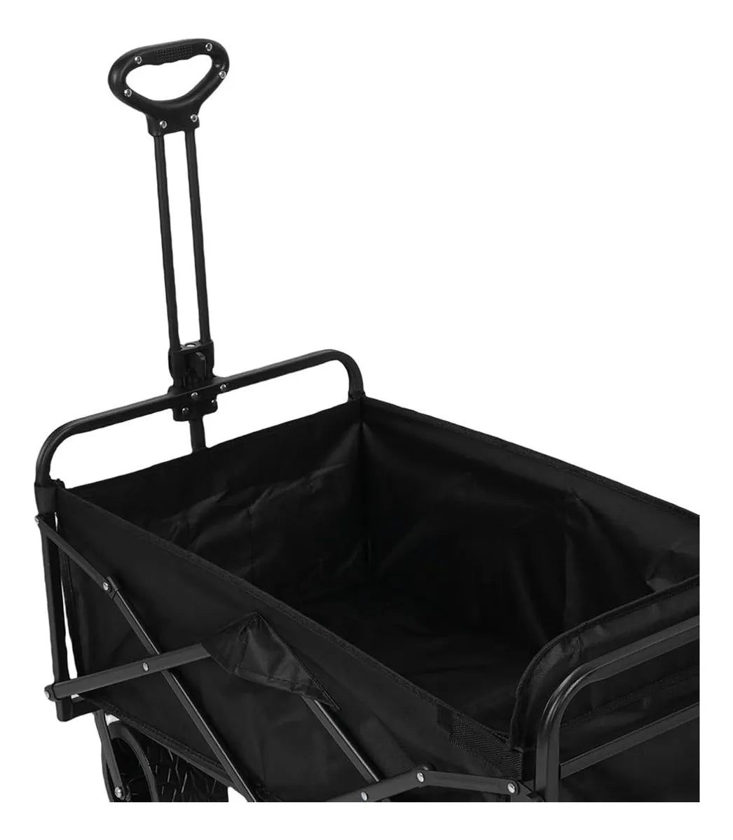 Carrito De 4 Ruedas Plegable Para Exteriores Camping o Playa Negro