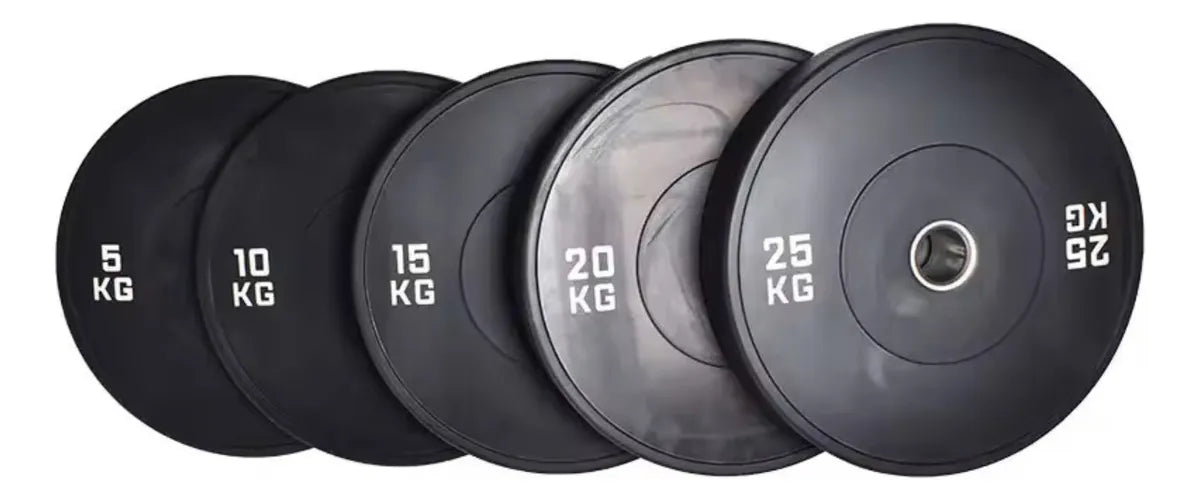 Disco Olímpico Bumper 5kg Negro