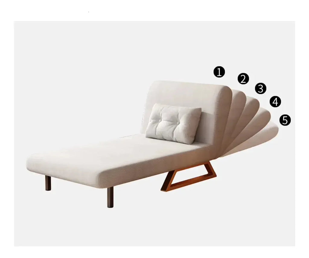Sofá Cama 1 Cuerpo 73cm 3 En 1 Reclinable Calidad Pre Modern Gris Liso