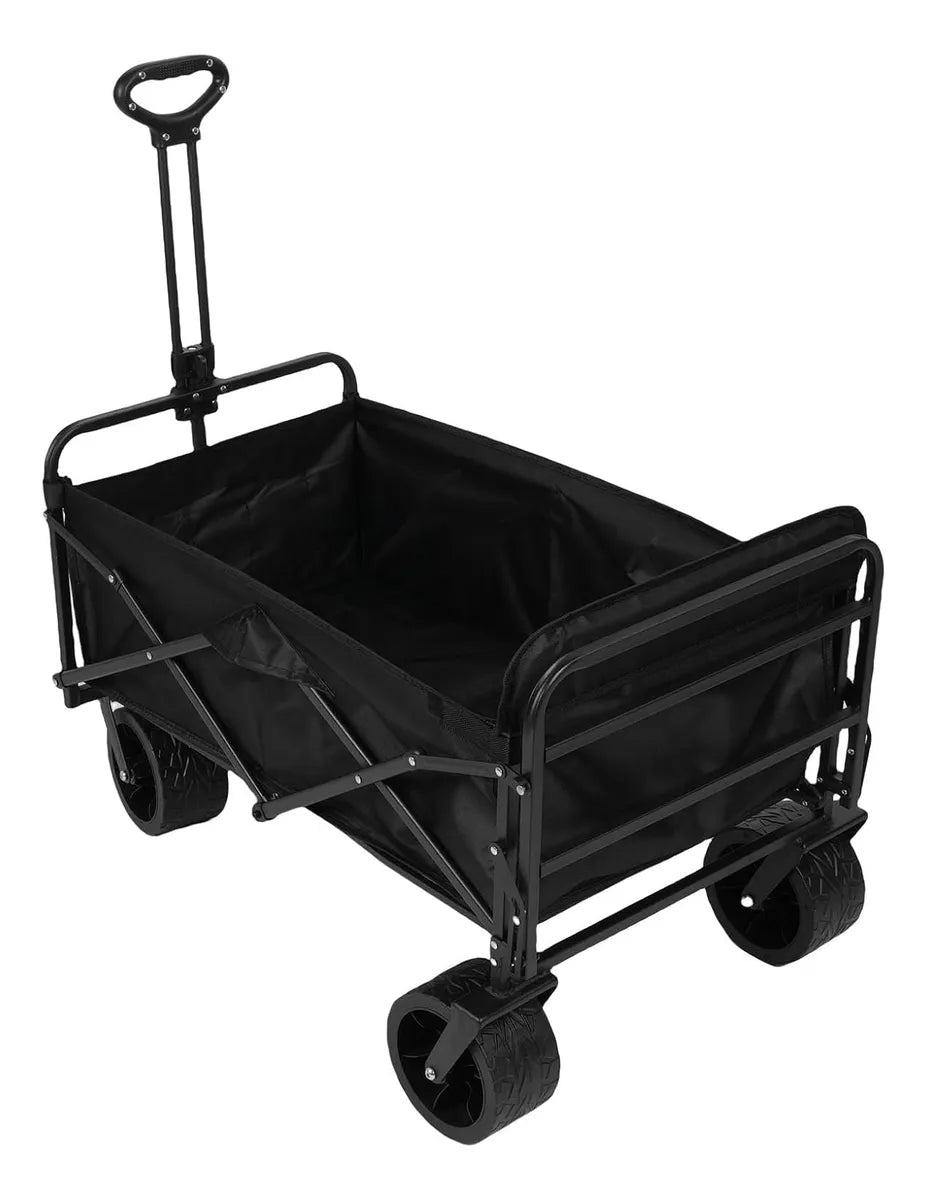 Carrito De 4 Ruedas Plegable Para Exteriores Camping o Playa Negro