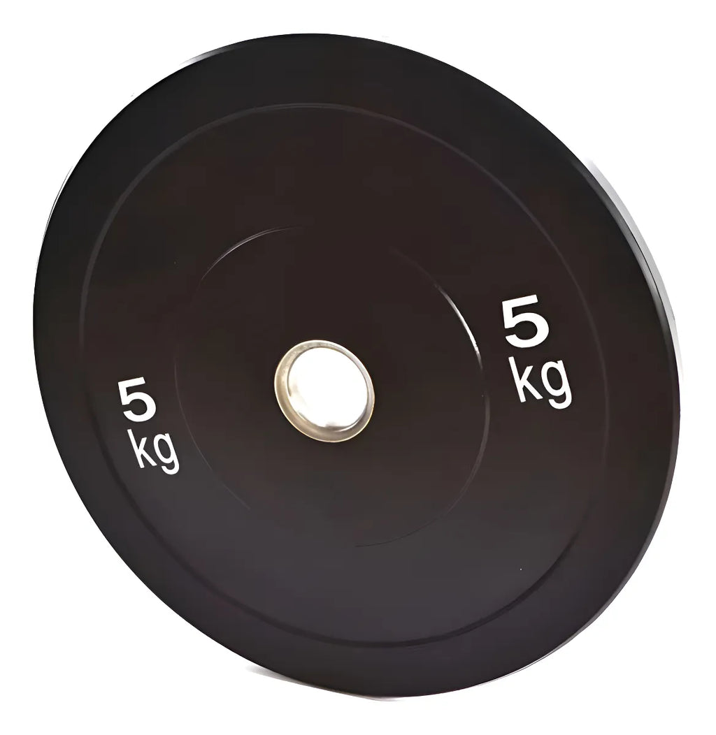 Disco Olímpico Bumper 5kg Negro