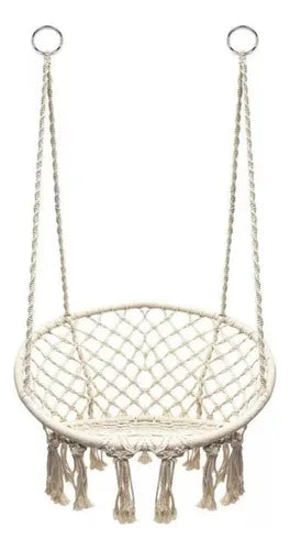 Hamaca colgante de macramé