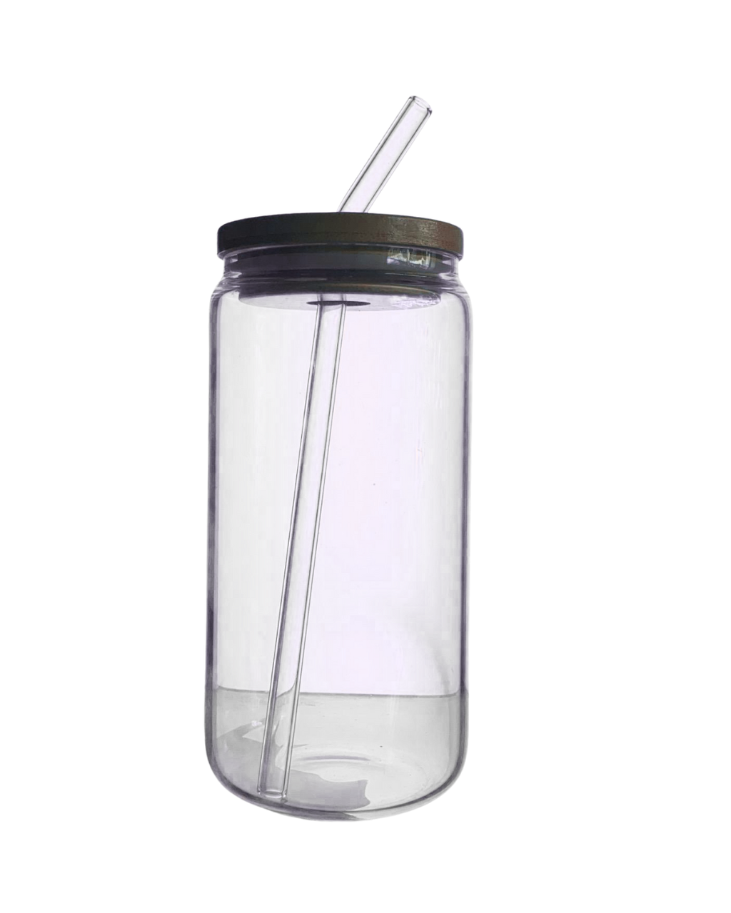 Vaso con sorbito y tapa de bambu 500ml