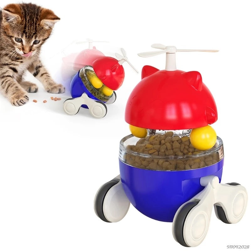 Juguete gato dispensador con ruedas