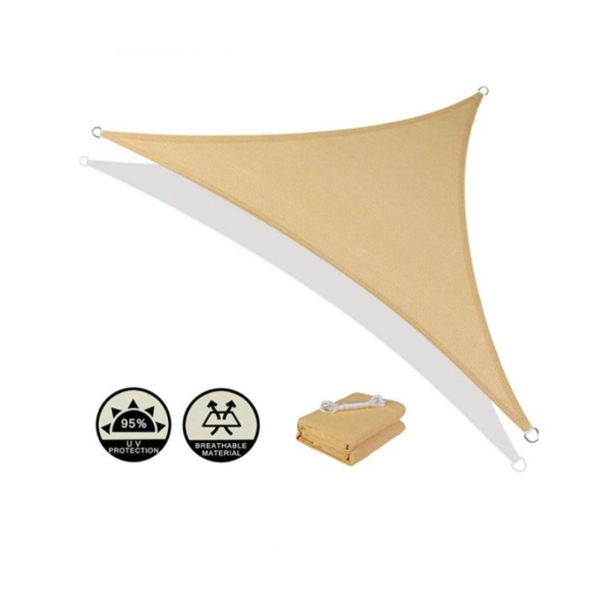 Toldo de malla sombra triangular 5 X 5 X 5 m.