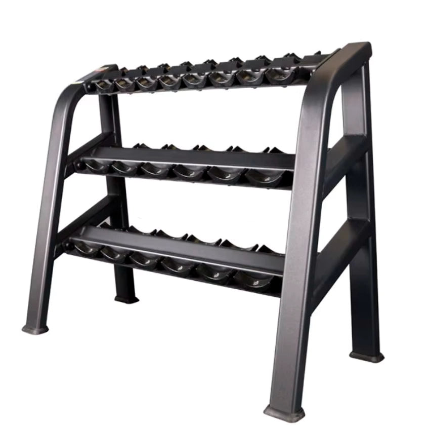 Mancuernero Rack Profesional Mancuernas Redondas 3 Niveles