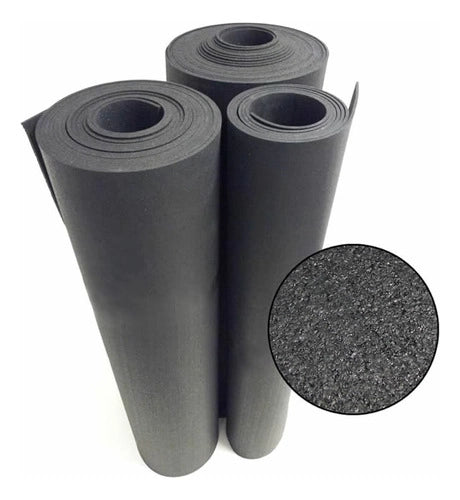 Piso De Caucho Goma Gimnasio Crossfit Enrollado Espesor 8mm