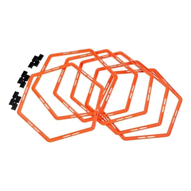 Set De 6 Aros Hexagonales Entrenamiento Con Enganches Bolso