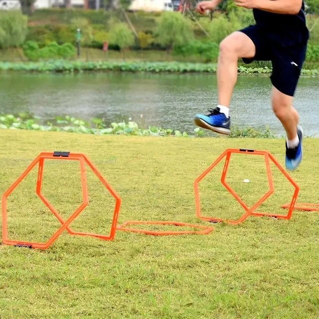 Set De 6 Aros Hexagonales Entrenamiento Con Enganches Bolso