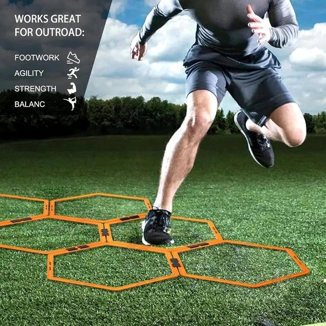Set De 6 Aros Hexagonales Entrenamiento Con Enganches Bolso
