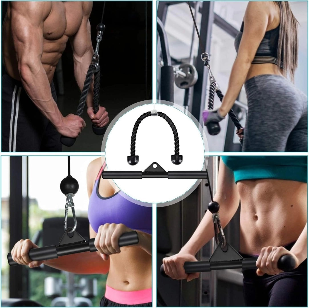 Set Kit Polea Alta + Linga + Cable + Barra + Mosquetones