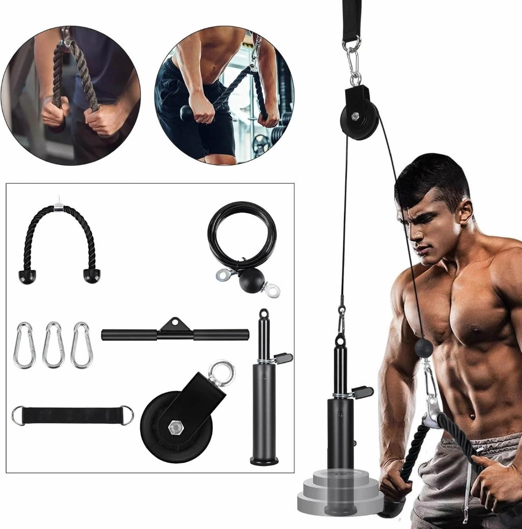 Set Kit Polea Alta + Linga + Cable + Barra + Mosquetones
