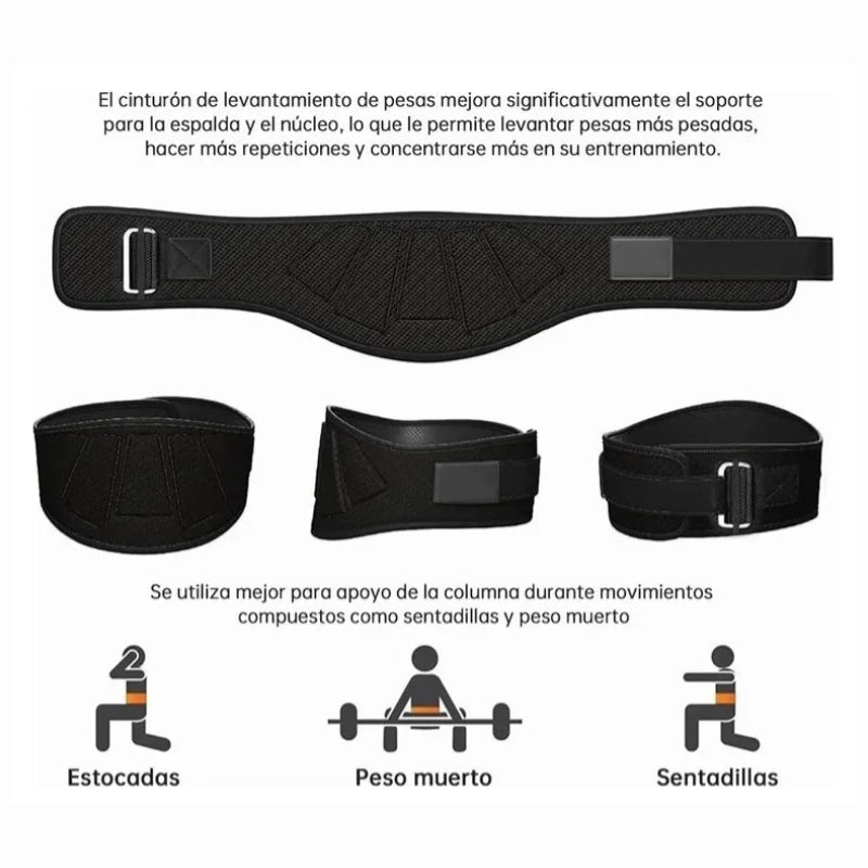 Cinturón De Levantamiento Y Fuerza Reforzado Gimnasio