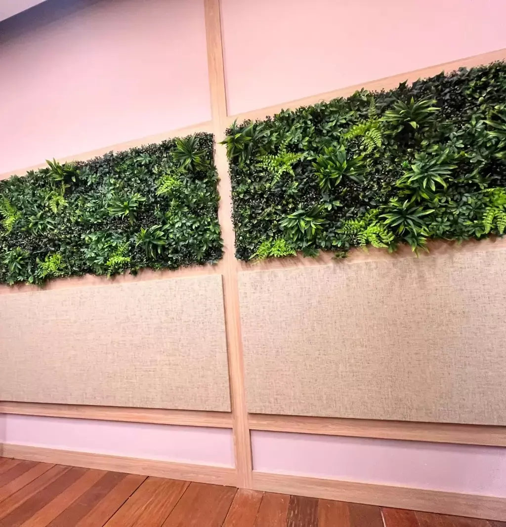 Jardín Vertical Tropical Artificial Pasto Mural Premium 1x1m