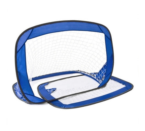 Kit De 2 Arco Portería De Fútbol Portátil Plegable Pop Up
