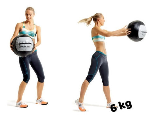 Pelota Medicinal Wall Ball Crossfit Fuerza Gym Fisio 6k