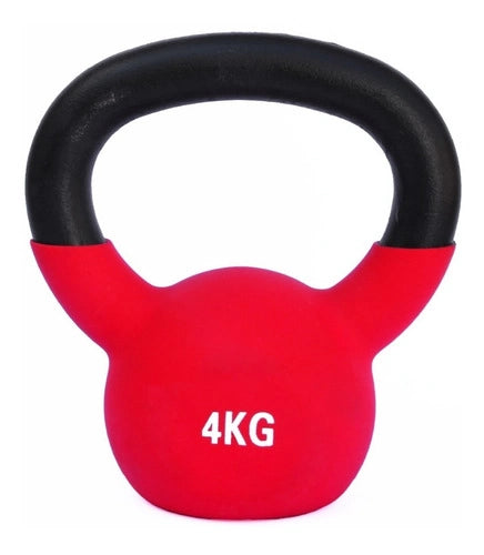 Pesas Rusas Hierro Recubiertas Goma Kettlebell 4kg