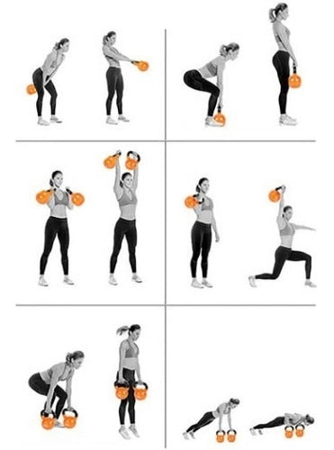 Pesas Rusas Hierro Recubiertas Goma Kettlebell 4kg
