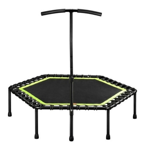 Trampolin Hexagonal Ejercicio Aerobico con Barra Pasamano