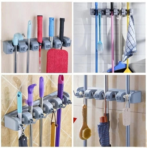 Porta escobas con coladores