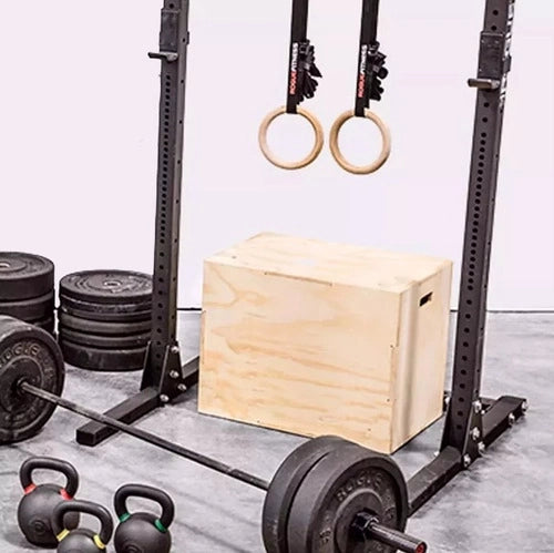 Cajón Salto Pliométricos Crossfit Caja Reforzada 40x50x60cm