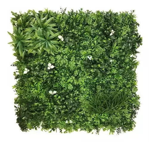 Jardín Vertical Tropical Artificial Pasto Mural Premium 1x1m