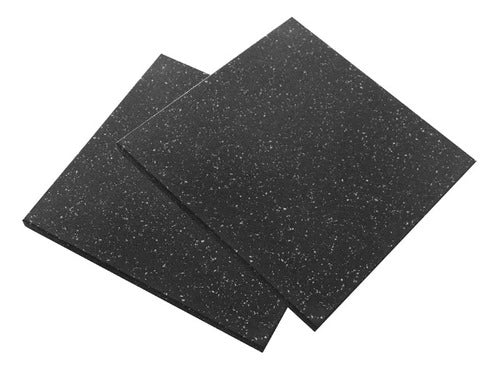 Piso De Goma Caucho Para Gimnasio Crossfit 1m x 1m x 1,5cm