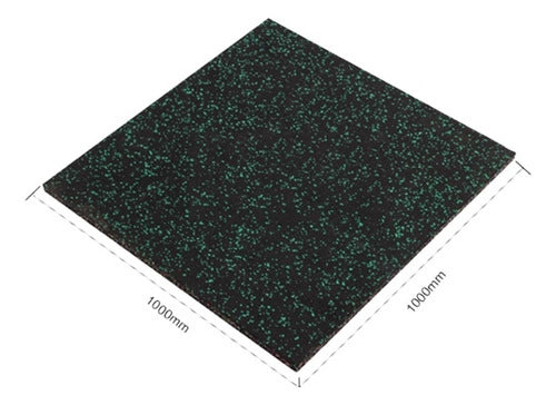 Piso De Goma Caucho Para Gimnasio Crossfit 1m x 1m x 1,5cm