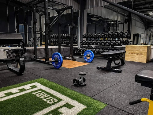 Piso De Goma Caucho Para Gimnasio Crossfit 1m x 1m x 1,5cm