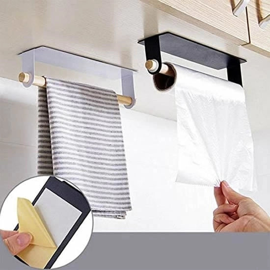 Soporte Organizador Rollo Papel de Metal