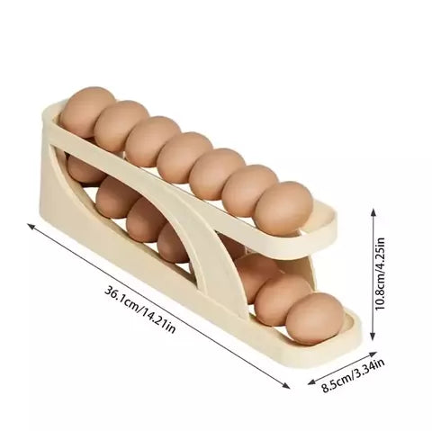 Huevera Organizador Dispensador Inclinado Para 14 Huevos