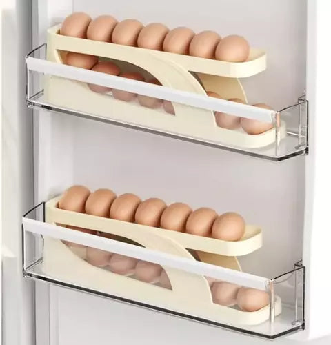 Huevera Organizador Dispensador Inclinado Para 14 Huevos