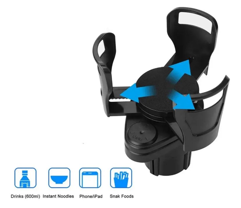 Soporte Porta Vaso Doble Para Auto Coche Universal