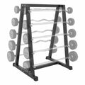Soporte Barbell Rack Metalico Para Barras Fijas Doble Lado
