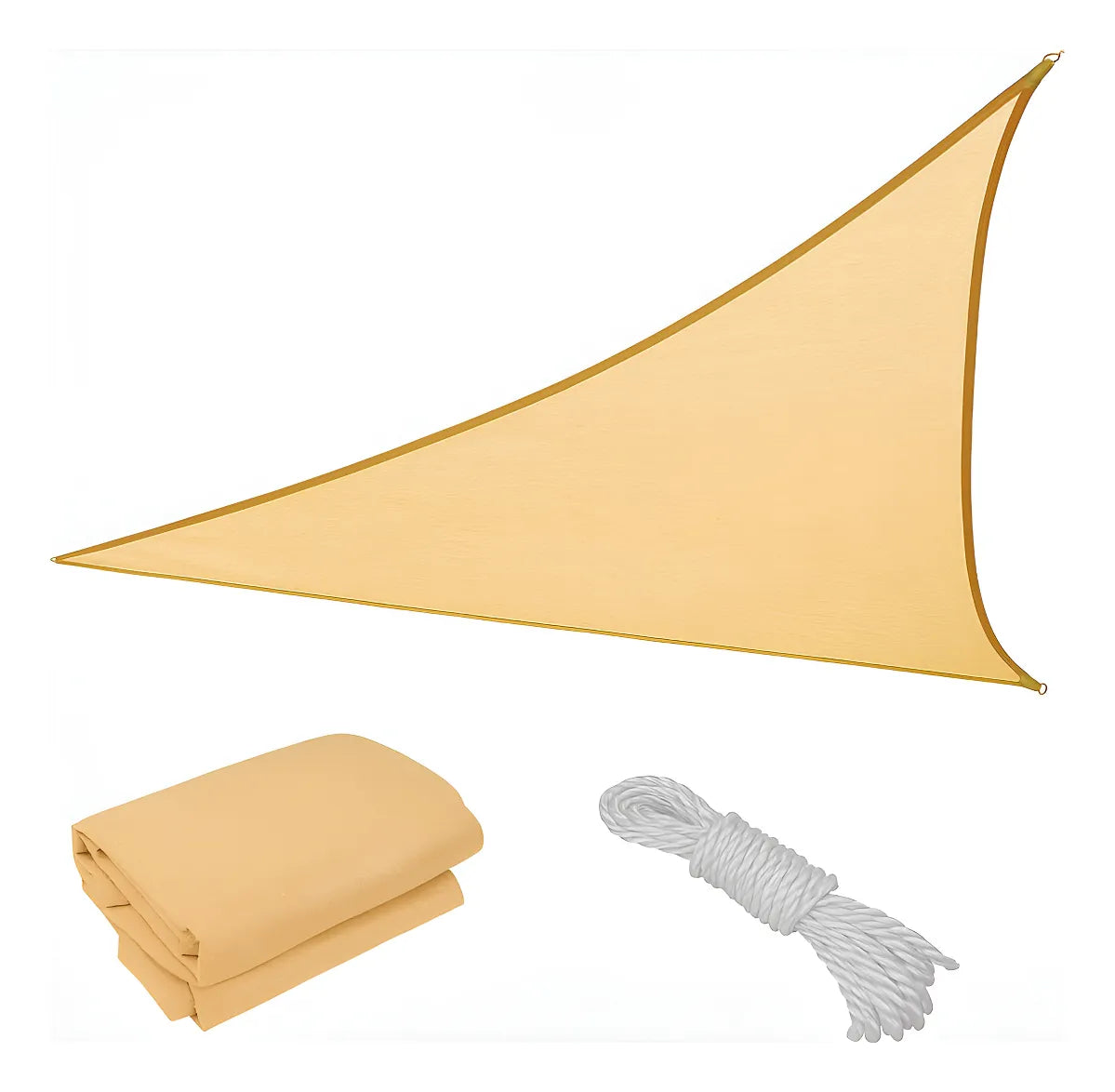 Toldo Vela Triangular 3.6x3.6mt Exterior Jardín